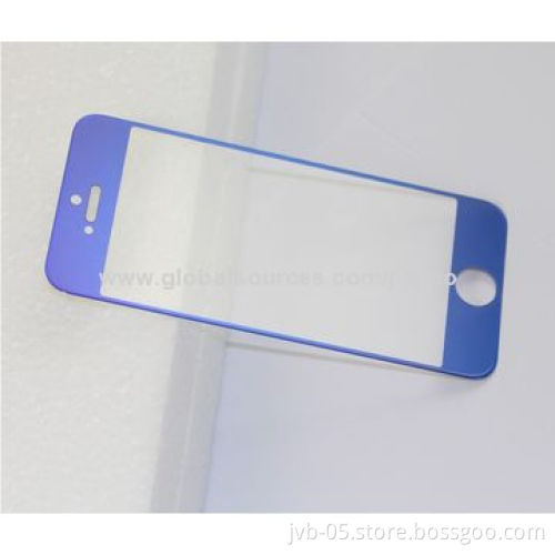 Colorful Electroplate Tempered Glass Screen Guards for iPhone 5/5S, Anti-scratch
